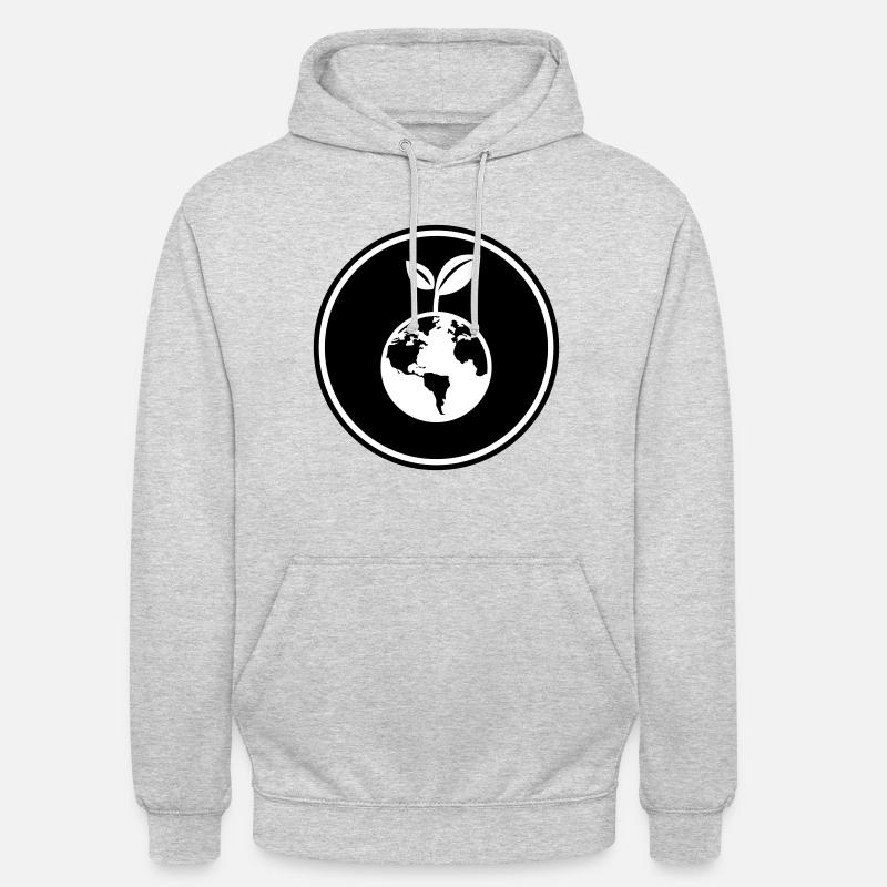 Planet Erde - Unisex Hoodie - Hellgrau meliert