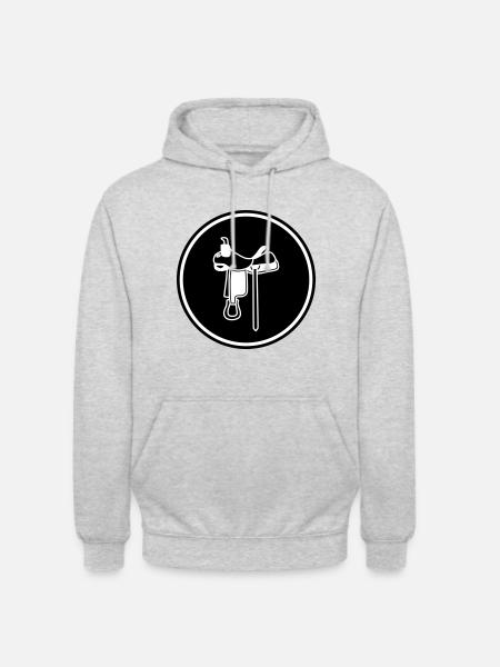 saddle icon - Unisex Hoodie - light heather grey