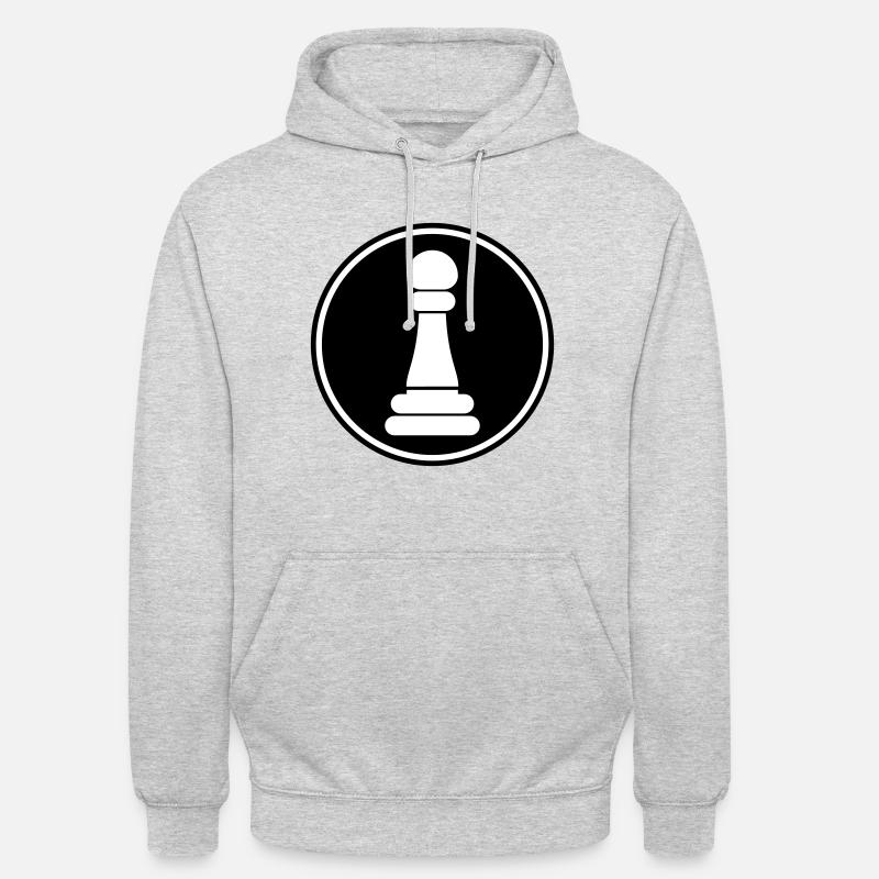 Läufer Bauer Schachfigur - Unisex Hoodie - Hellgrau meliert