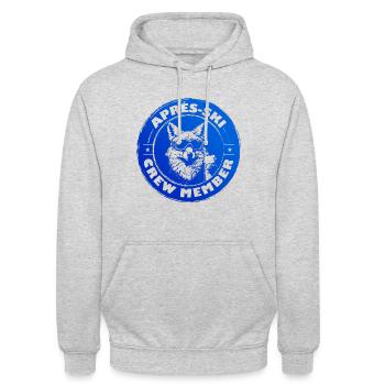 Fuchs Apres Ski Team Spruch - Unisex Hoodie - Hellgrau meliert - Vorne - Alina (178cm) & Michal (187cm)