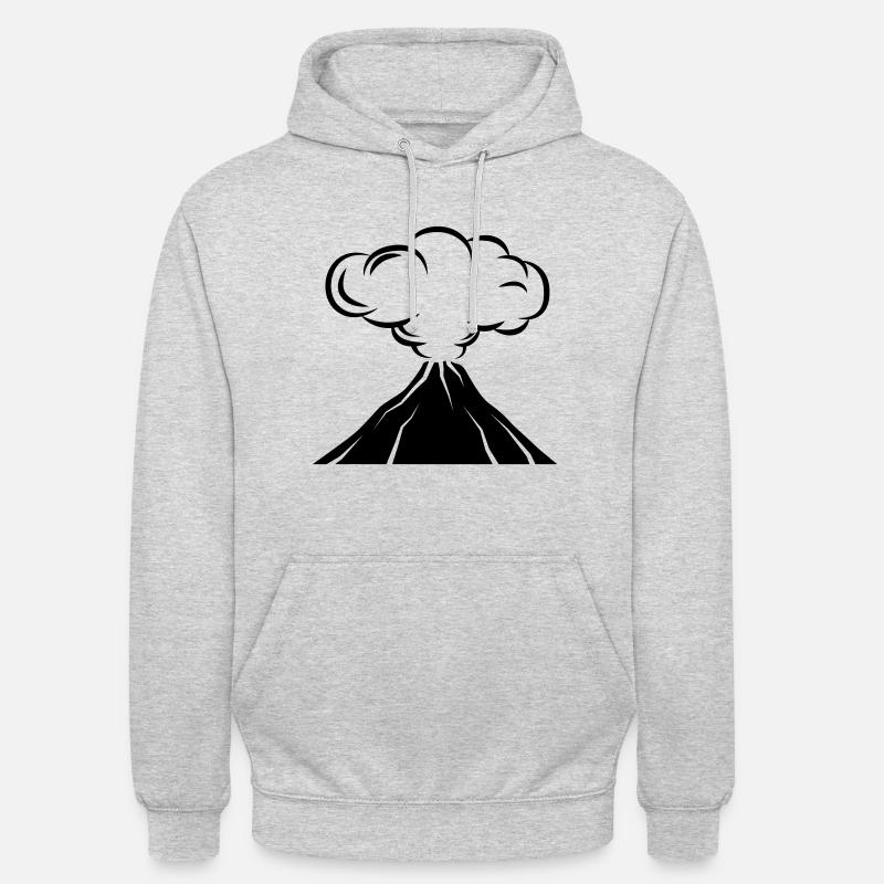 Vulkan icon symbol - Unisex Hoodie - Hellgrau meliert