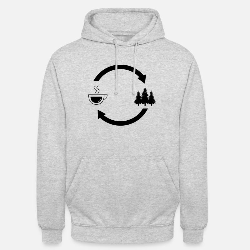 Coffee load arrows and tree - - Unisex Hoodie - light heather grey