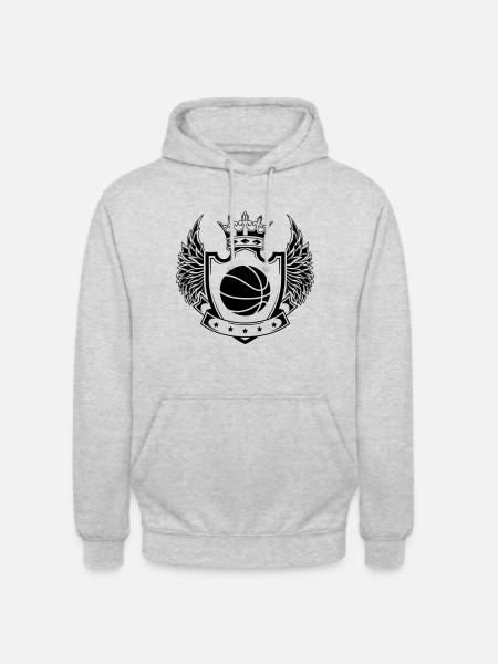Basketball Crest - Unisex Hoodie - light heather grey