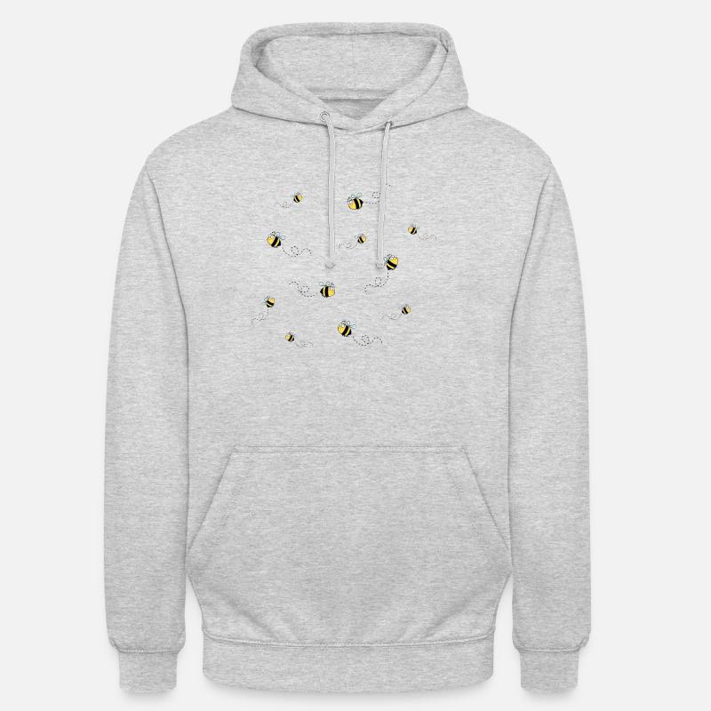 Bee swarm with trajectory - Unisex Hoodie - light heather grey