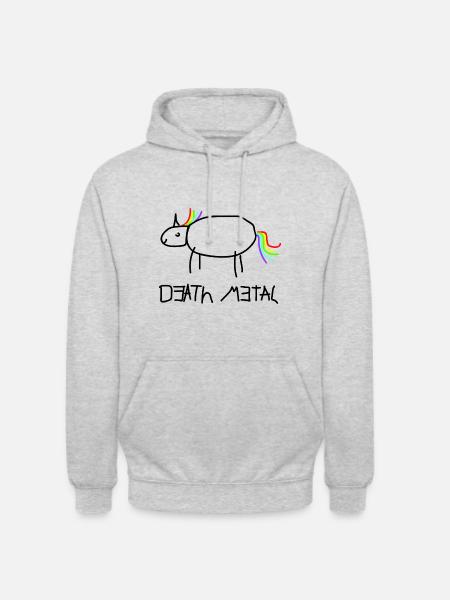 Death Metal - Unisex Hoodie - Hellgrau meliert