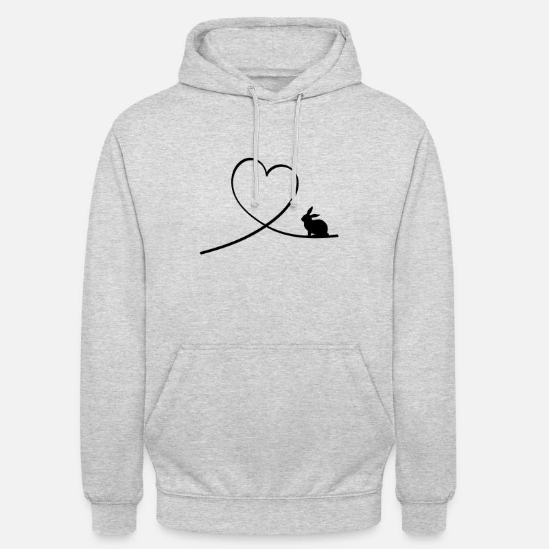 Bunny rabbit dwarf rabbit - Unisex Hoodie - light heather grey