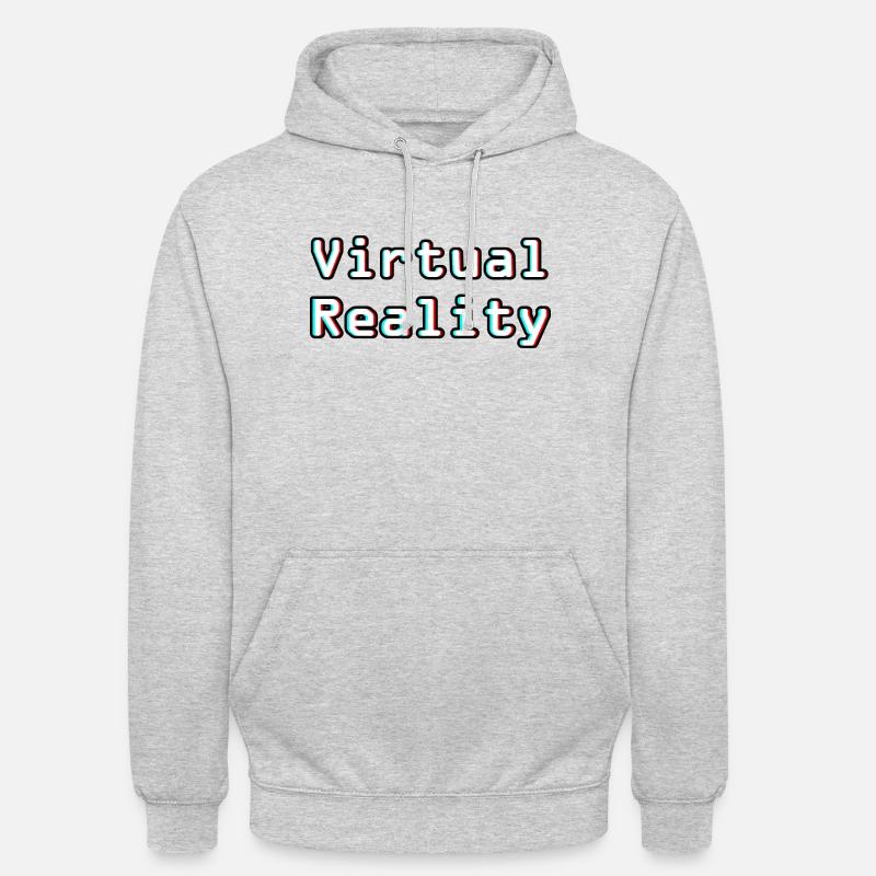 Virtual Reality Unleashed - Digitale Kunst - Unisex Hoodie - Hellgrau meliert