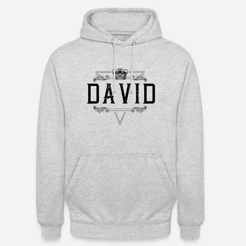 Nom de David - Sweat-shirt à capuche unisexe - gris clair chiné