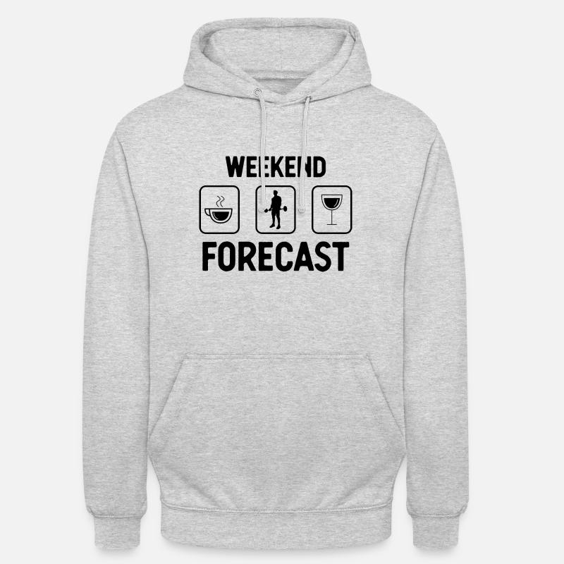 Prévisions du week-end 1 - - Sweat-shirt à capuche unisexe - gris clair chiné