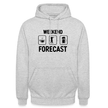 Weekend forecast 1 - (2) - Unisex Hoodie - light heather grey - Front - Alina (178cm) & Michal (187cm)