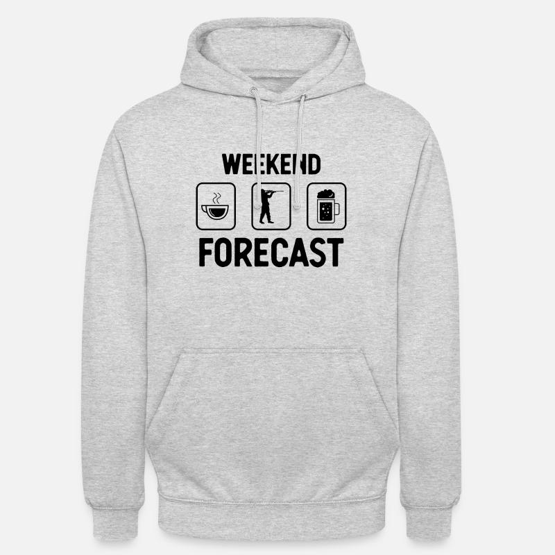 Wochenendprognose 1 - (2) - Unisex Hoodie - Hellgrau meliert