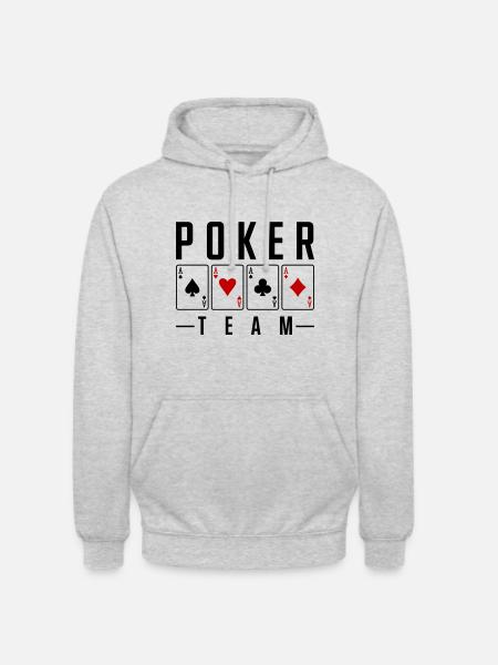 poker team - Unisex Hoodie - Hellgrau meliert
