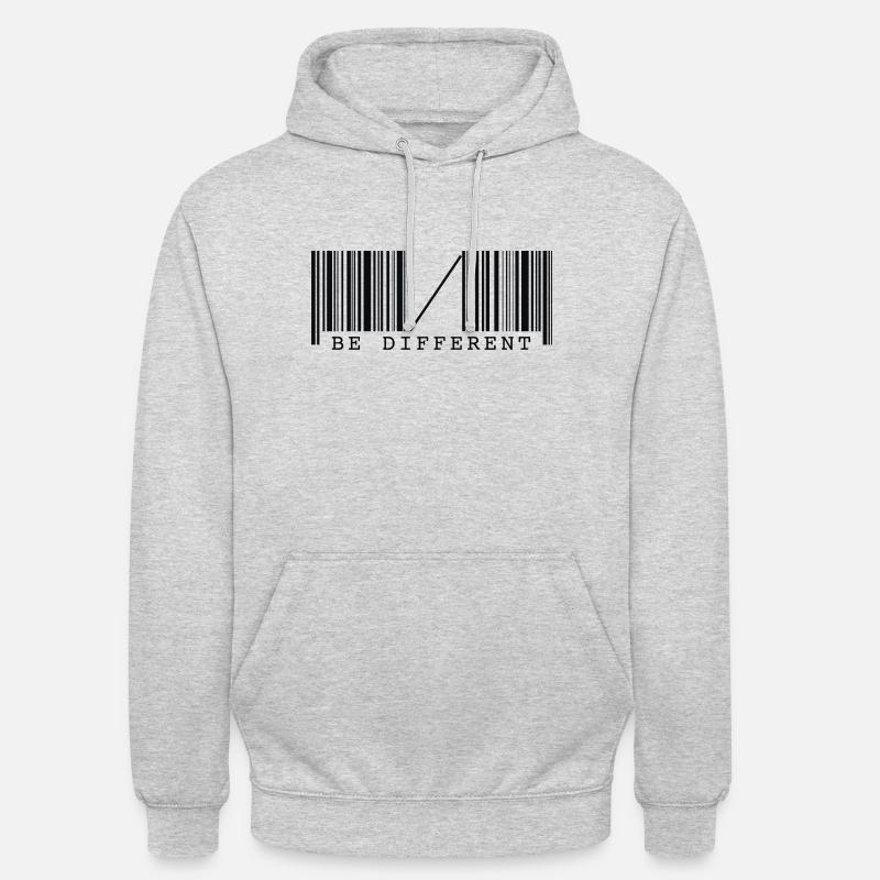 Be different barcode - Unisex Hoodie - light heather grey