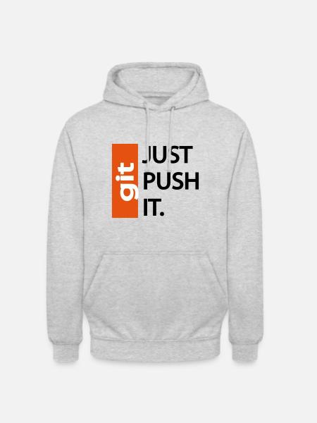 git pull - Sweat-shirt à capuche unisexe - gris clair chiné