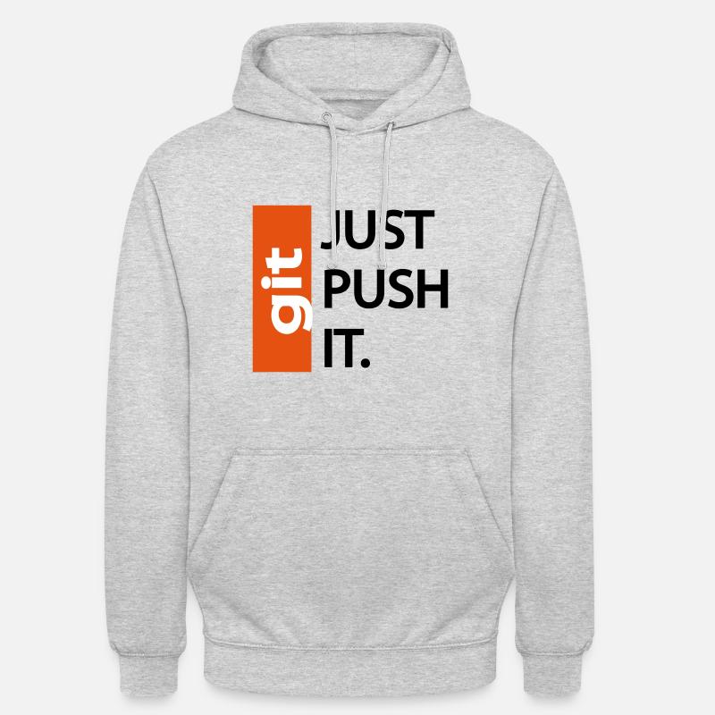 git pull - Sweat-shirt à capuche unisexe - gris clair chiné