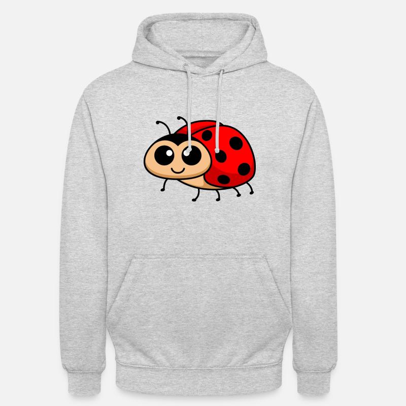 Ladybug Comic Animal - Sweat-shirt à capuche unisexe - gris clair chiné