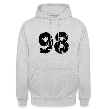 98 Number jersey - Unisex Hoodie - light heather grey - Front - Alina (178cm) & Michal (187cm)