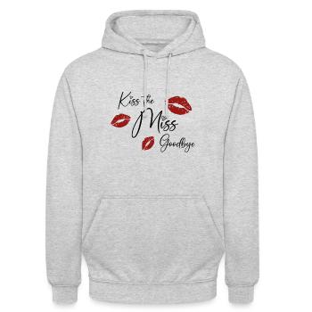 Kiss the Miss Goodbye - Unisex Hoodie - light heather grey - Front - Alina (178cm) & Michal (187cm)