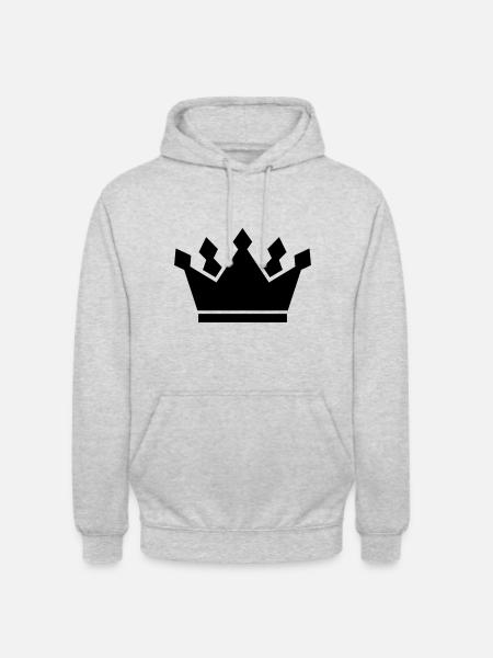 Crown symbol icon - Unisex Hoodie - light heather grey