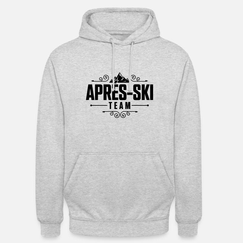apres équipe de ski - Sweat-shirt à capuche unisexe - gris clair chiné