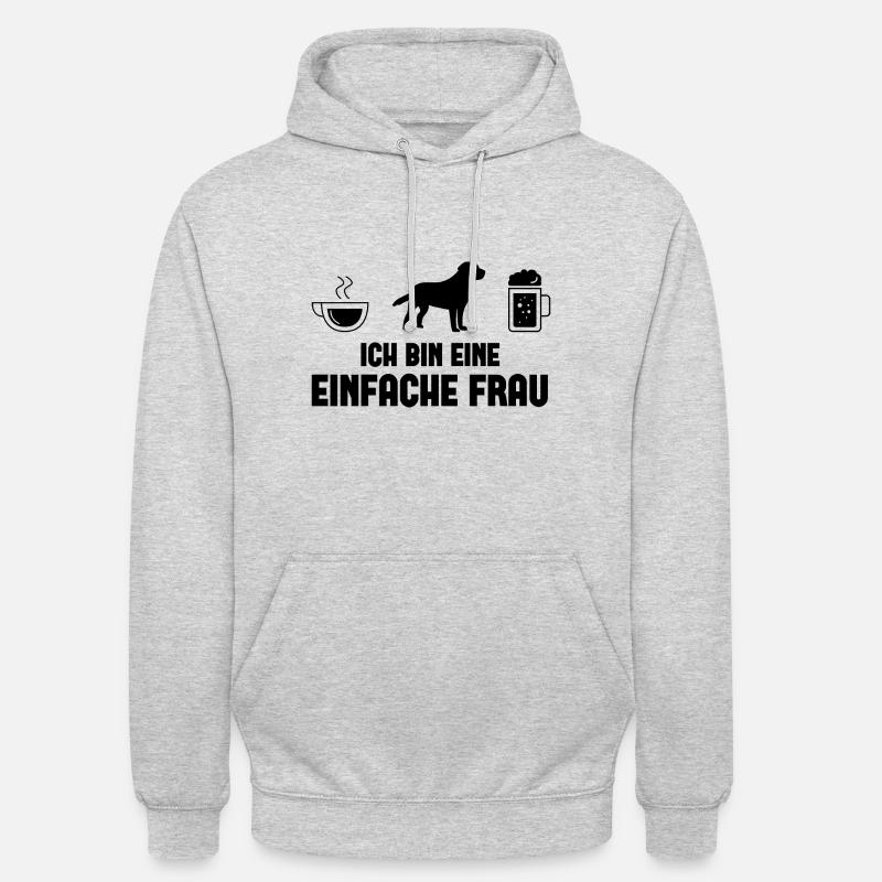 Ich bin ein Einfache Frau - - Unisex Hoodie - Hellgrau meliert