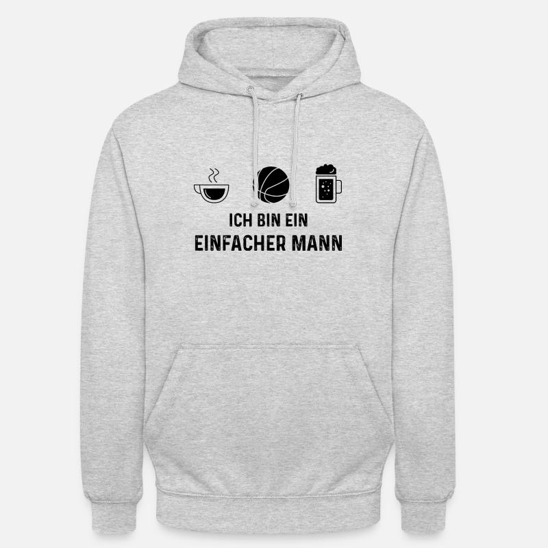 Ich bin ein Einfacher Mann - - Unisex Hoodie - Hellgrau meliert