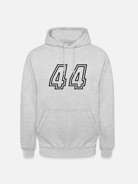44 Number number - Unisex Hoodie - light heather grey