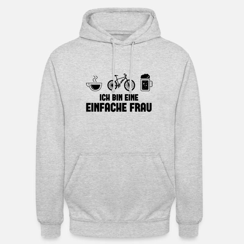 Ich bin eine Einfache Frau - - Unisex Hoodie - Hellgrau meliert