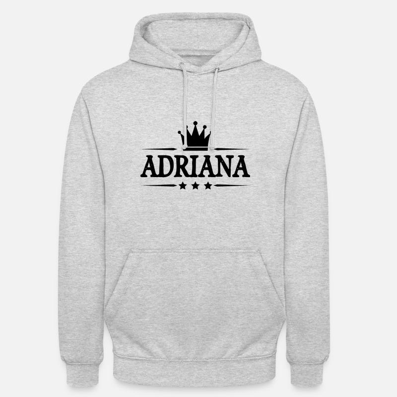 Adriana - Felpa con cappuccio unisex - grigio chiaro melange