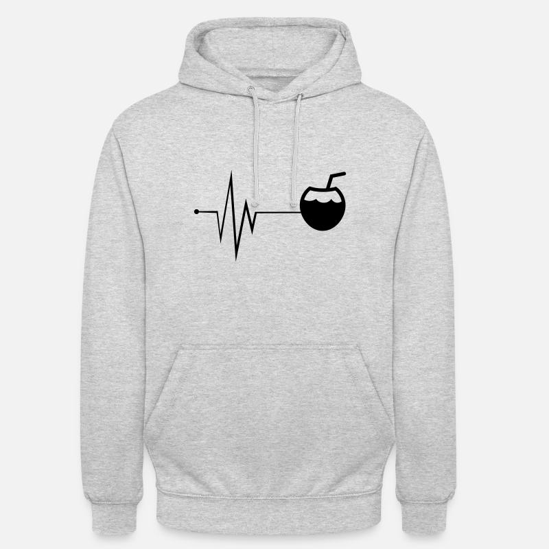 Icône de noix de Pulse - Sweat-shirt à capuche unisexe - gris clair chiné