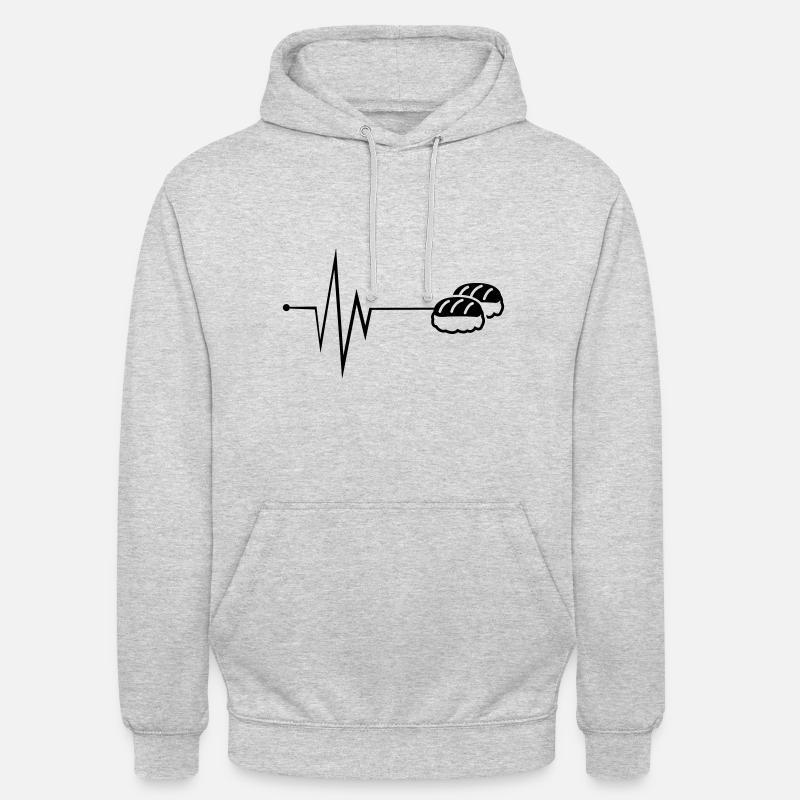 Sushi Pulse Silhouette - Sweat-shirt à capuche unisexe - gris clair chiné