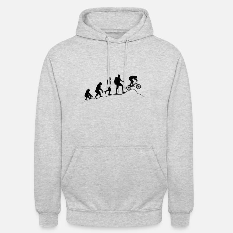 Mountain Bike Evolution - - Unisex Hoodie - light heather grey