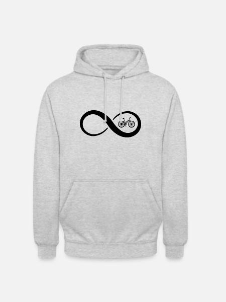Infinity and cycling - - Unisex Hoodie - light heather grey