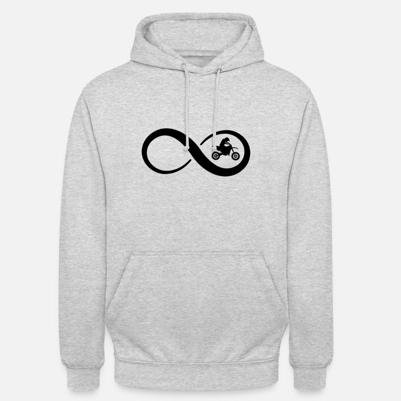 Infinity et Moto - (MOTO) - Sweat-shirt à capuche unisexe - gris clair chiné