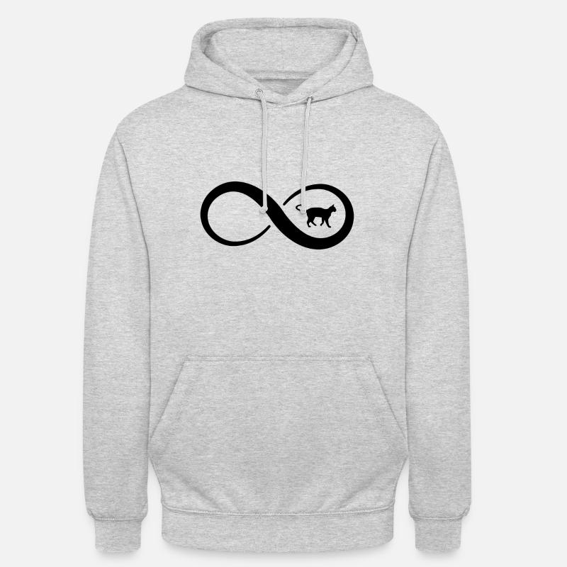 Infinity and Cat - - Unisex Hoodie - light heather grey
