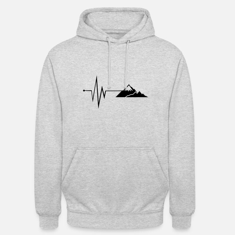 Puls Mountains Silhouette - Sweat-shirt à capuche unisexe - gris clair chiné