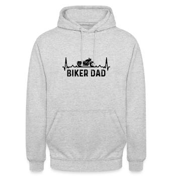 Biker Father 2 - (MOTO) - Sweat-shirt à capuche unisexe - gris clair chiné - Devant - Alina (178cm) & Michal (187cm)