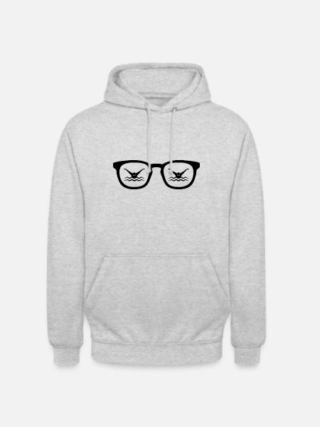 Sunglasses and swimming - - Unisex Hoodie - light heather grey