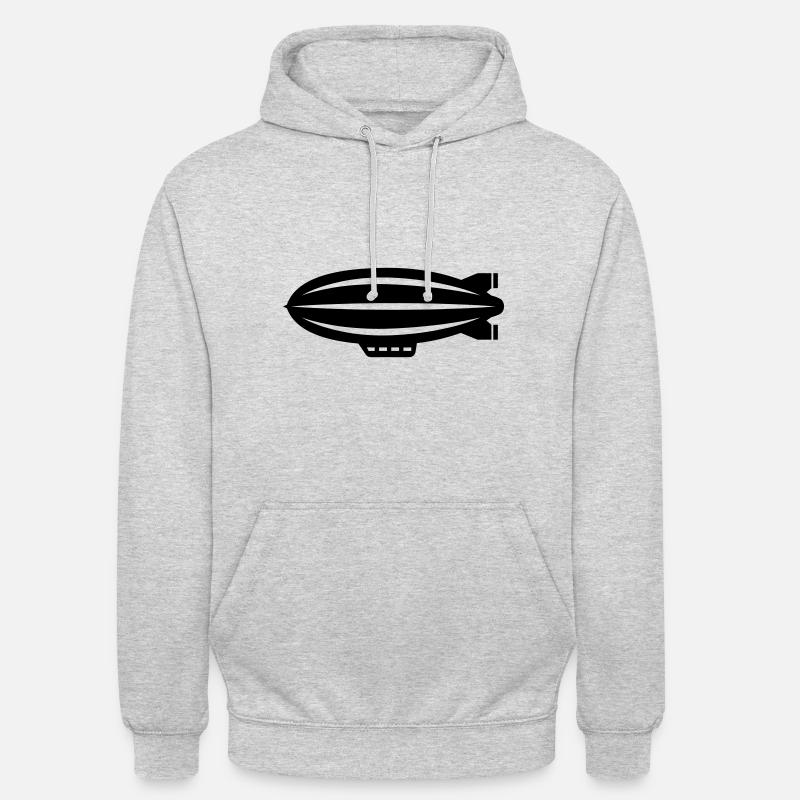 Symbole de l’icône Zeppelin - Sweat-shirt à capuche unisexe - gris clair chiné