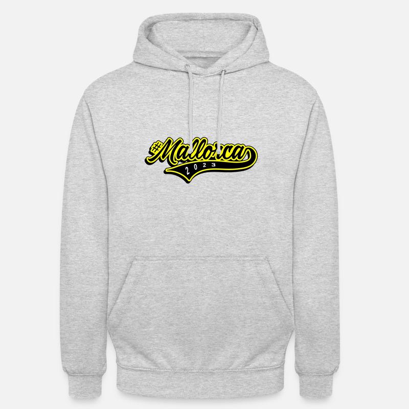 Majorque 2023 - Sweat-shirt à capuche unisexe - gris clair chiné