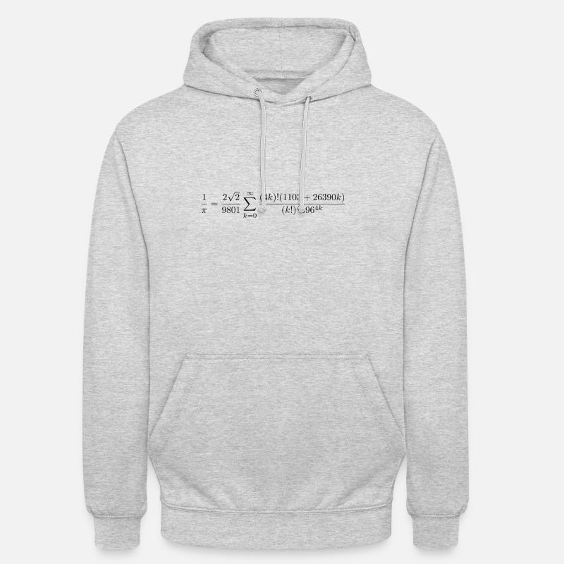 Formule Ramanujan Pi - Sweat-shirt à capuche unisexe - gris clair chiné