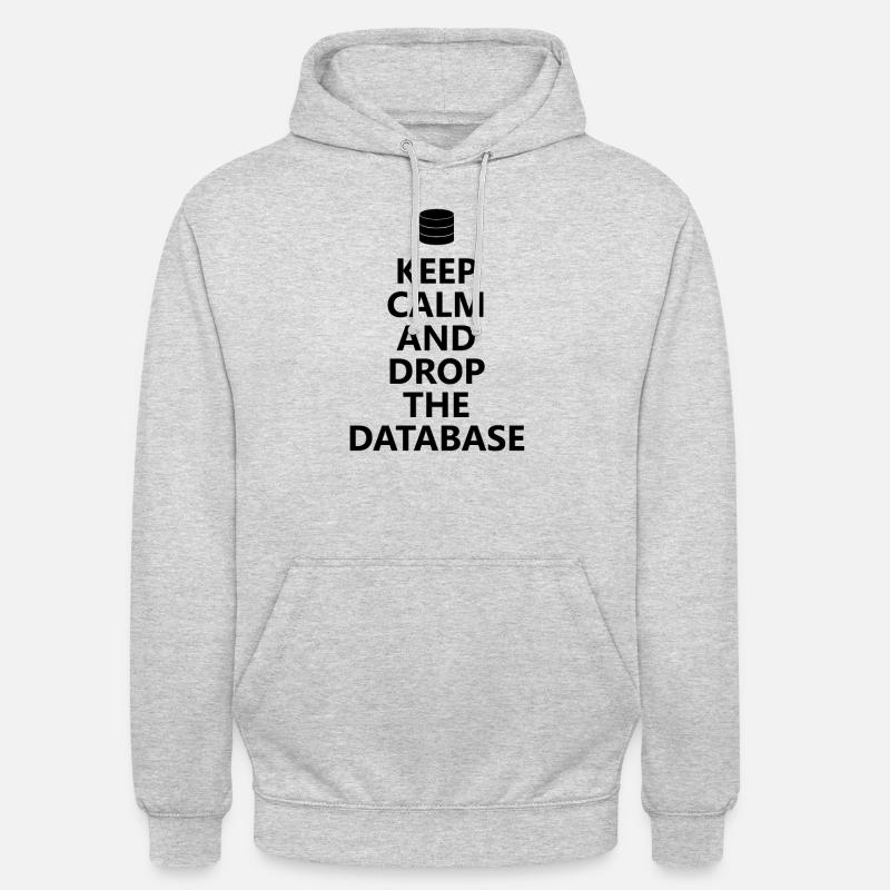 Database admin - keep calm - Unisex Hoodie - light heather grey
