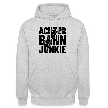 Junkie de montagnes russes - Sweat-shirt à capuche unisexe - gris clair chiné - Devant - Alina (178cm) & Michal (187cm)