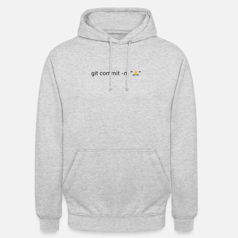 Programmierer Git Pray - Unisex Hoodie - Hellgrau meliert