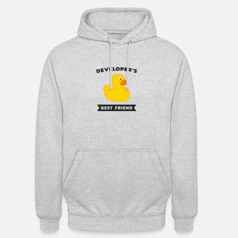 Programmierer Bester Gummiente Duck - Unisex Hoodie - Hellgrau meliert
