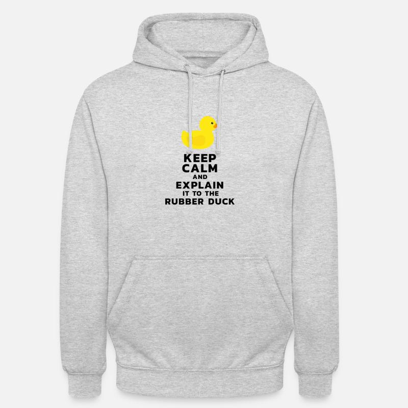 Programmeur Caoutchouc Debug - Sweat-shirt à capuche unisexe - gris clair chiné