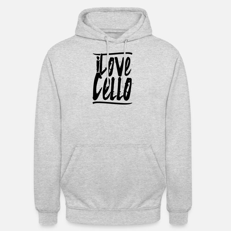 Violoncelle violoncelle instrument violoncelle - Sweat-shirt à capuche unisexe - gris clair chiné