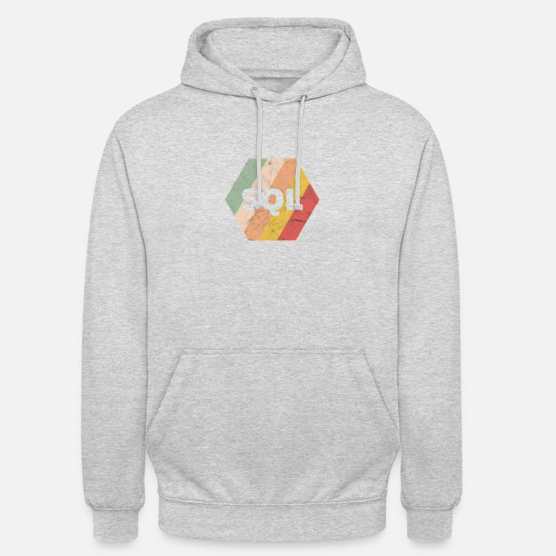 Programmeur développeur SQL - Sweat-shirt à capuche unisexe - gris clair chiné
