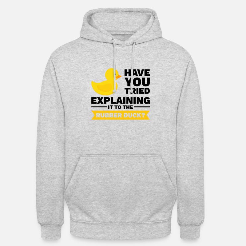 Programmer rubber duck debug - Unisex Hoodie - light heather grey