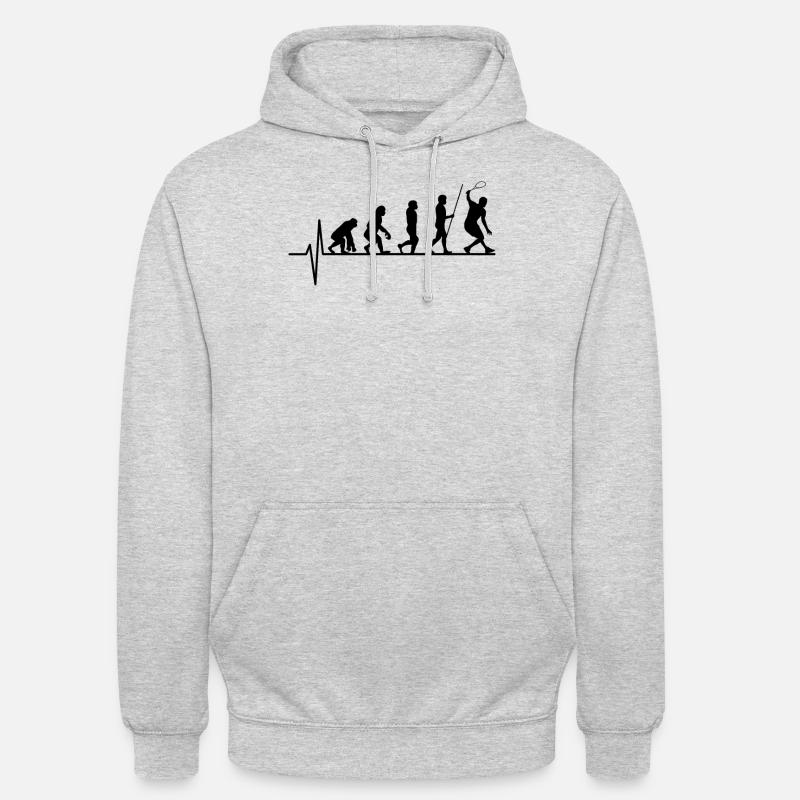 Squash Player Evolution - Unisex Hoodie - light heather grey